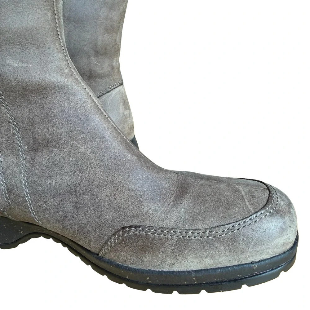 Teva Capistrano Oiled Leather Brown Side Zip Mid Calf Boots Winter Waterproof 7